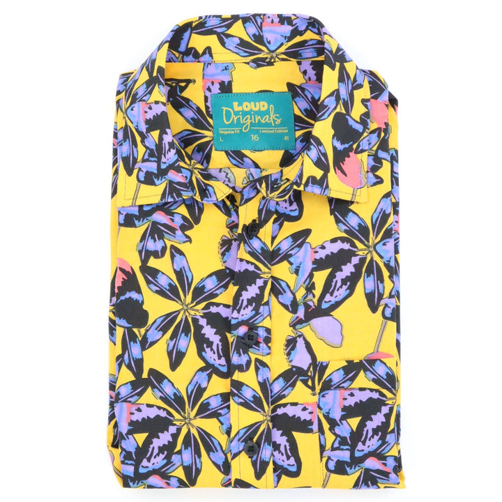 Regular Fit Short Sleeve Shirt - Tropical Frond