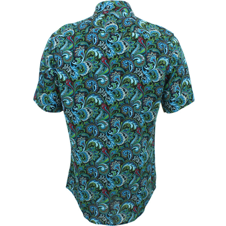 Slim Fit Short Sleeve Shirt - Floral Paisley