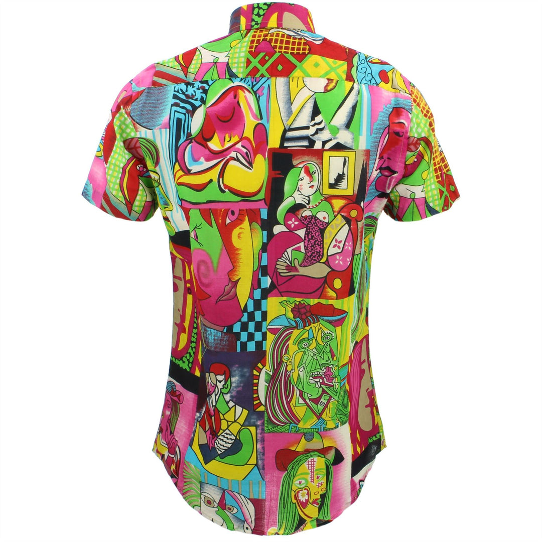 Tailored Fit Short Sleeve Shirt - Cubism Portraits