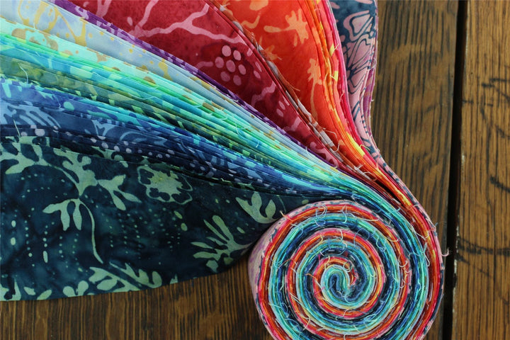 Jelly Roll - 20 Strips of 2.5" x 37" Cotton Batik