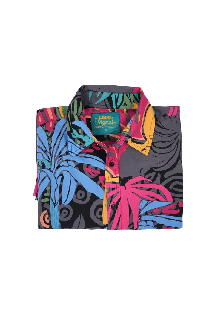 Regular Fit Long Sleeve Shirt - Infrared Jungle