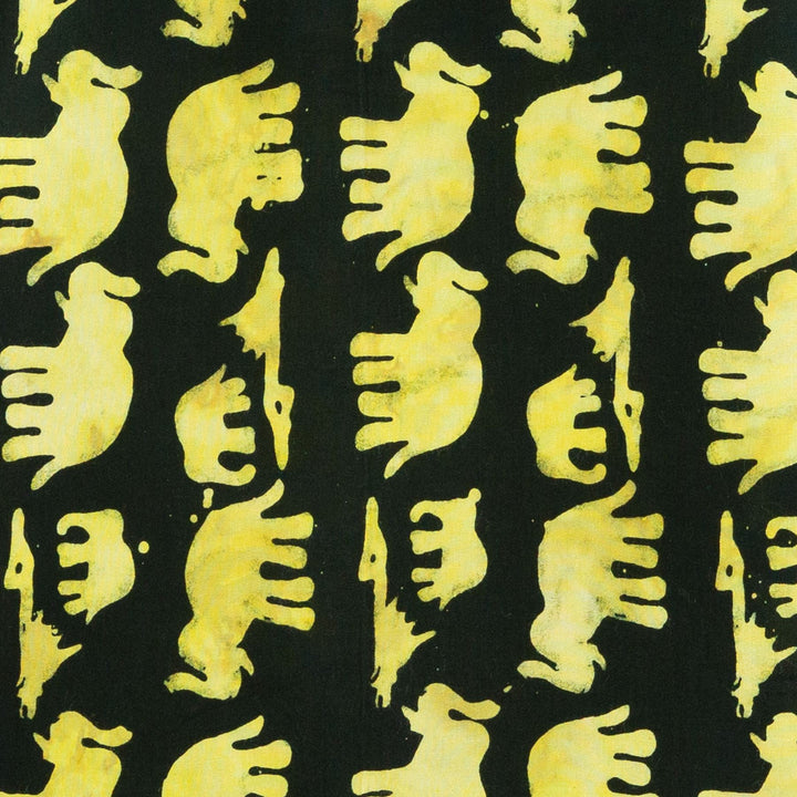 Regular Fit Long Sleeve Shirt - Herd of Elephants - Black