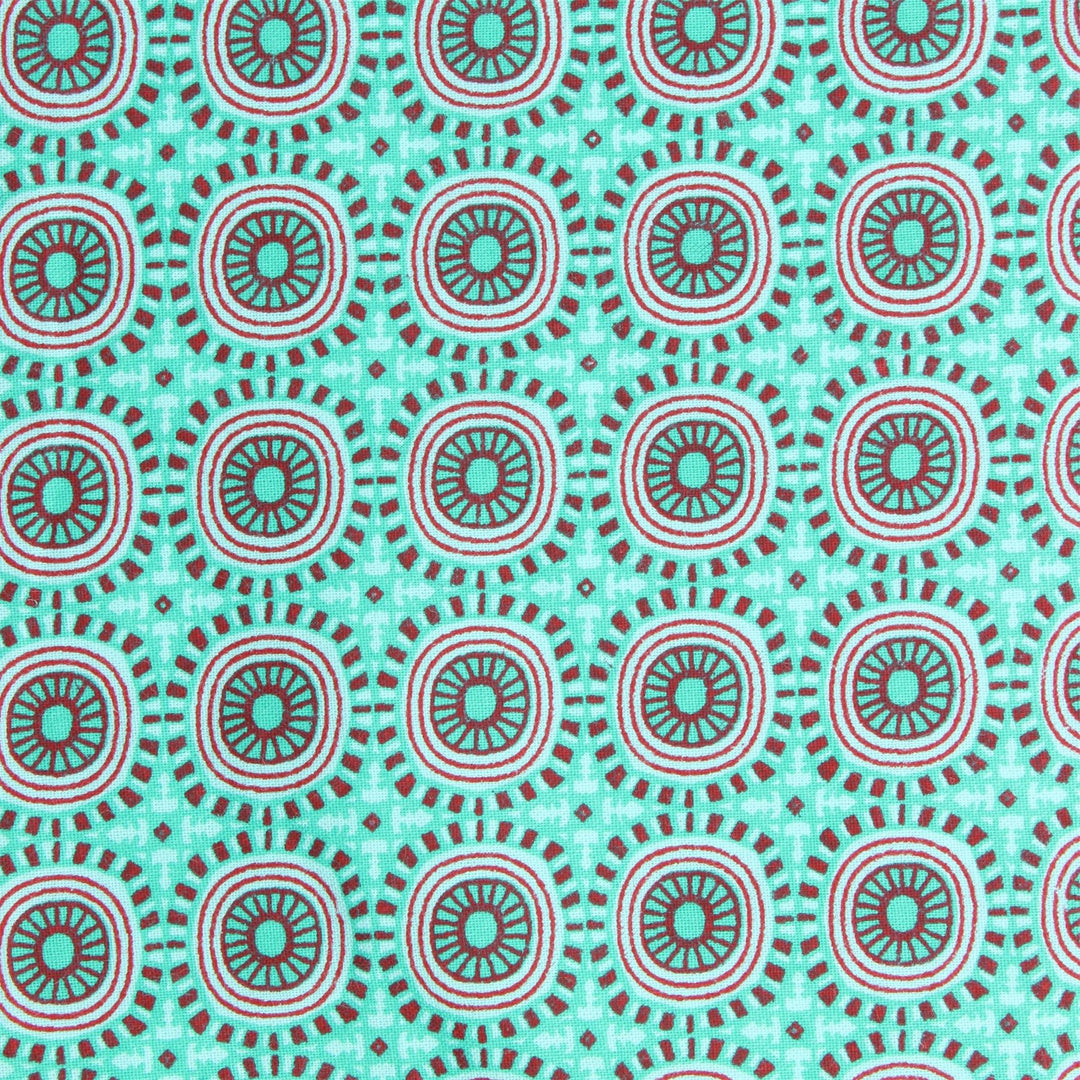 Regular Fit Long Sleeve Shirt - Turquoise Circles