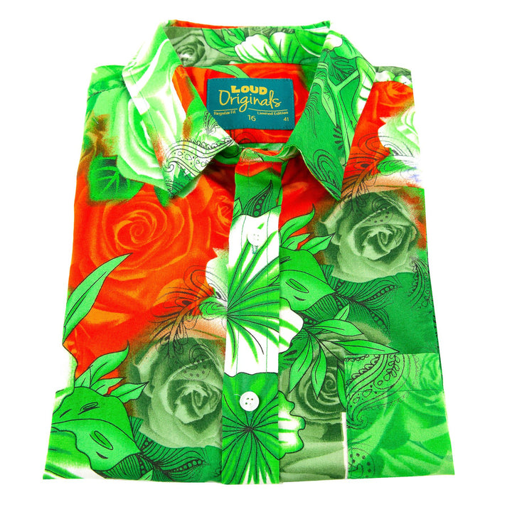 Regular Fit Short Sleeve Shirt - Roses