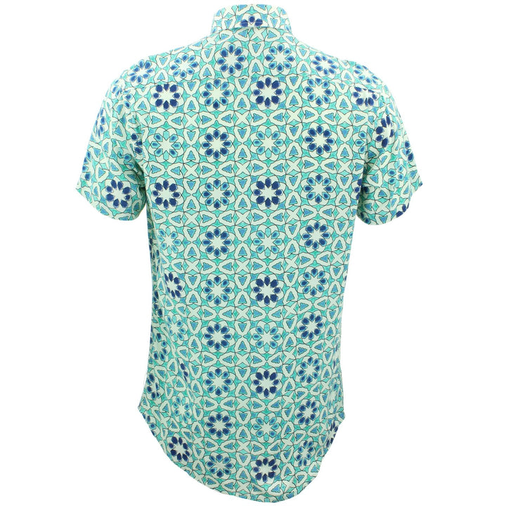 Tailored Fit Short Sleeve Shirt - Moroccan Tile