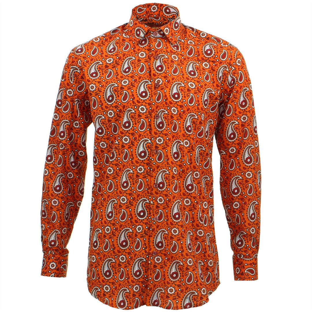 Tailored Fit Long Sleeve Shirt - Block Print - Paisley