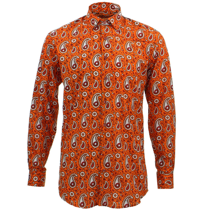 Tailored Fit Long Sleeve Shirt - Block Print - Paisley