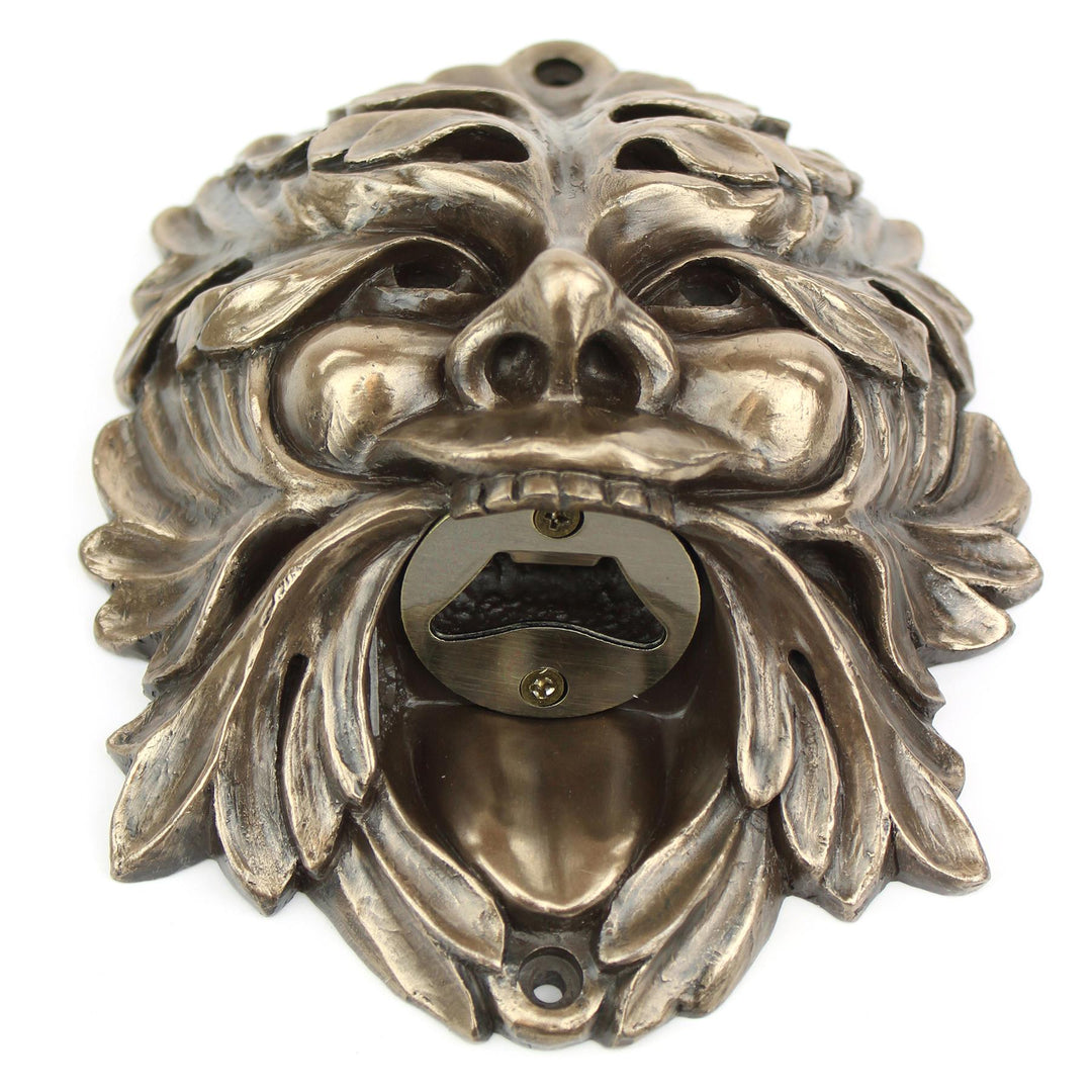 Wall Mounted Character Bottle Opener - Green Man NEW DESIGN (Bronze)