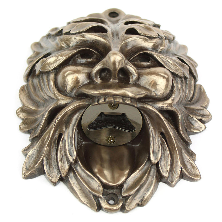 Wall Mounted Character Bottle Opener - Green Man NEW DESIGN (Bronze)