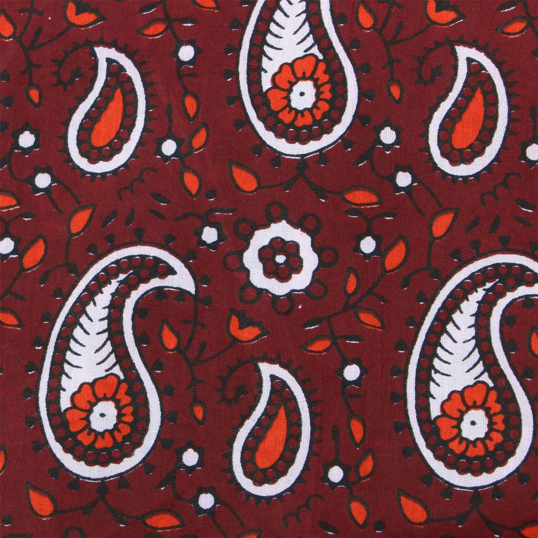 Tailored Fit Short Sleeve Shirt - Block Print - Paisley
