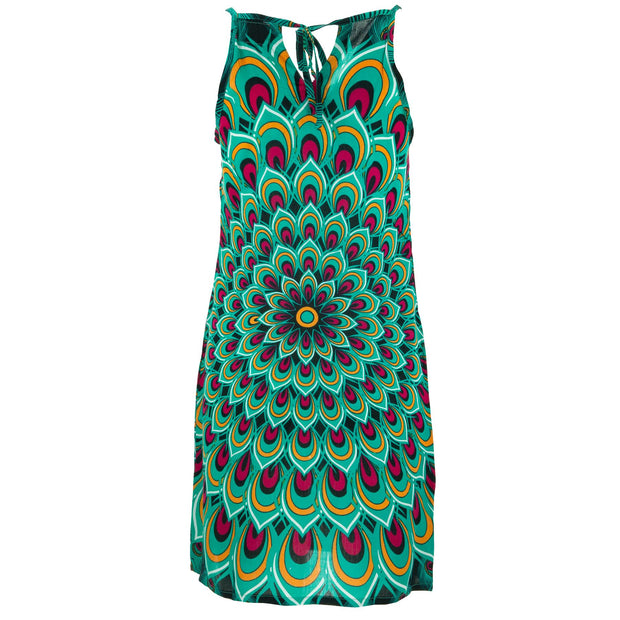 Strappy Dress - Peacock Mandala Teal