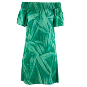 Shirred Comfy Dress - Feathers Glade Green