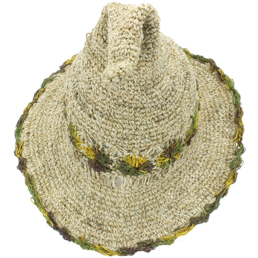 Hemp & Cotton Sun Hat - Wizard Yellow Green