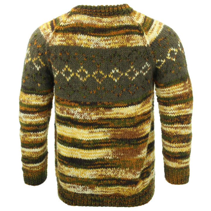 Hand Knitted Wool Jumper - Diamond SD Orange