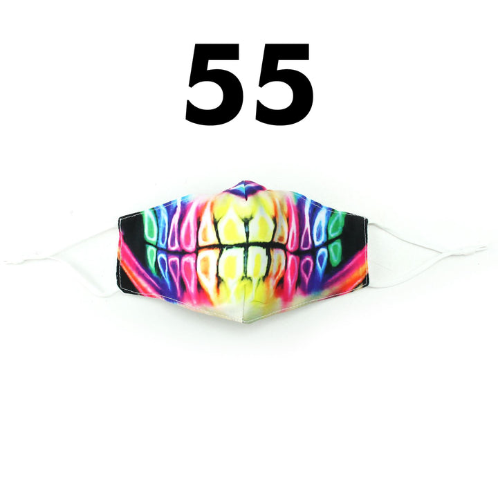 Printed Face Mask - Neon Skull