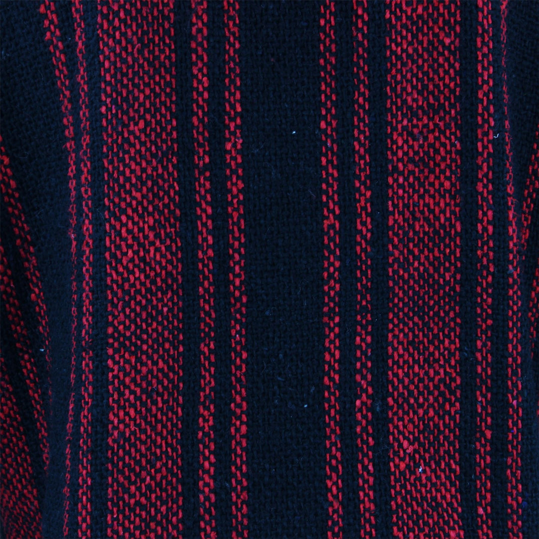 Mexican Baja Jerga Hoody - Red & Black