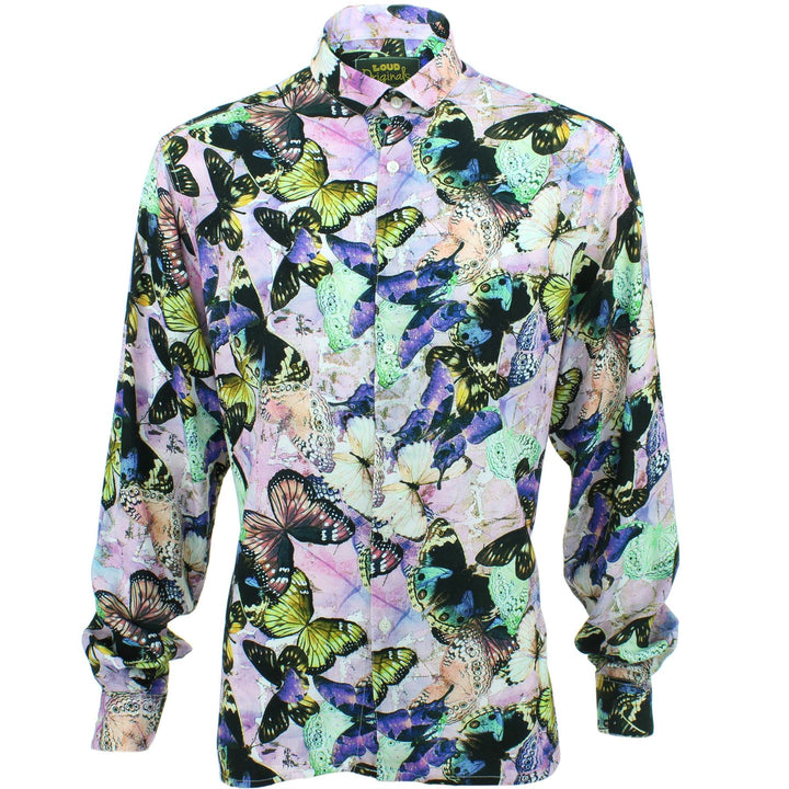 Slim Fit Long Sleeve Shirt - Butterflies