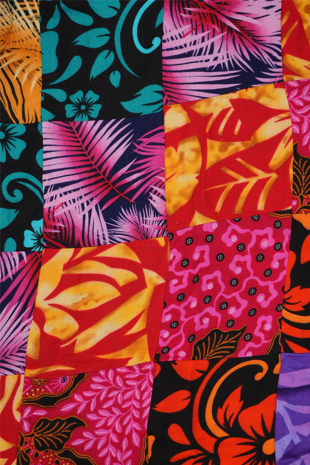 Regular Fit Long Sleeve Shirt - Paradise Patchwork Large