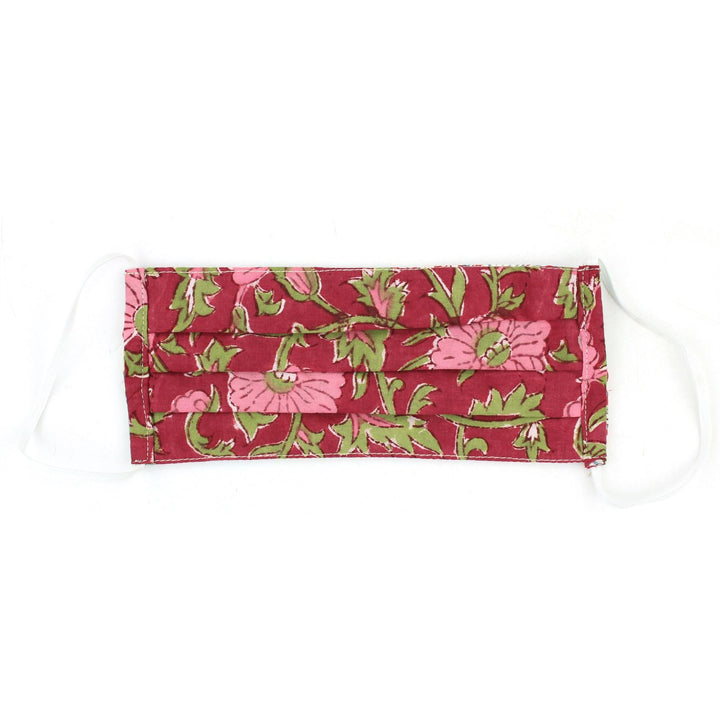 Handmade Pleated Cotton Face Mask - Pack of 5