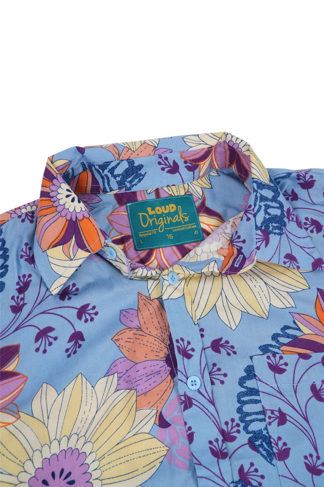 Regular Fit Short Sleeve Shirt - Pastel Botanica