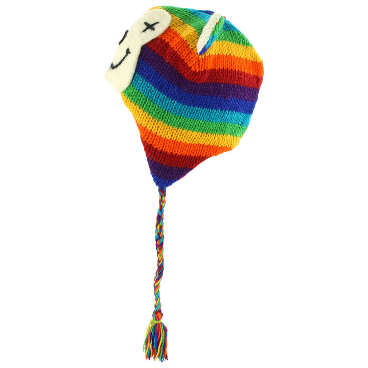 Wool Animal Hat - Rainbow Monkey