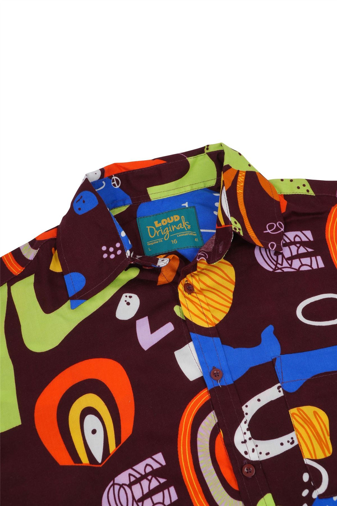 Regular Fit Short Sleeve Shirt - Cosmic Pop Maroon
