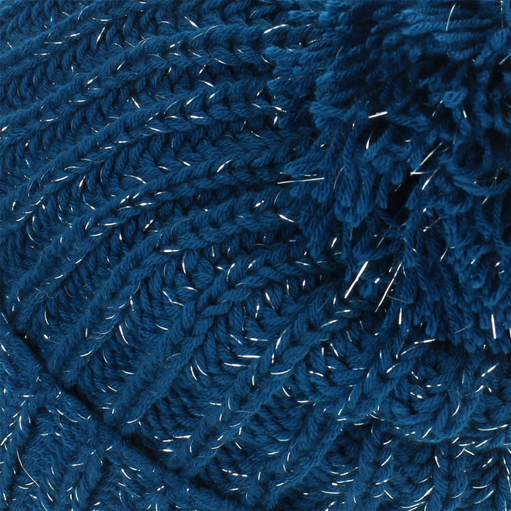 Tinsel Bobble Beanie Hat - Blue