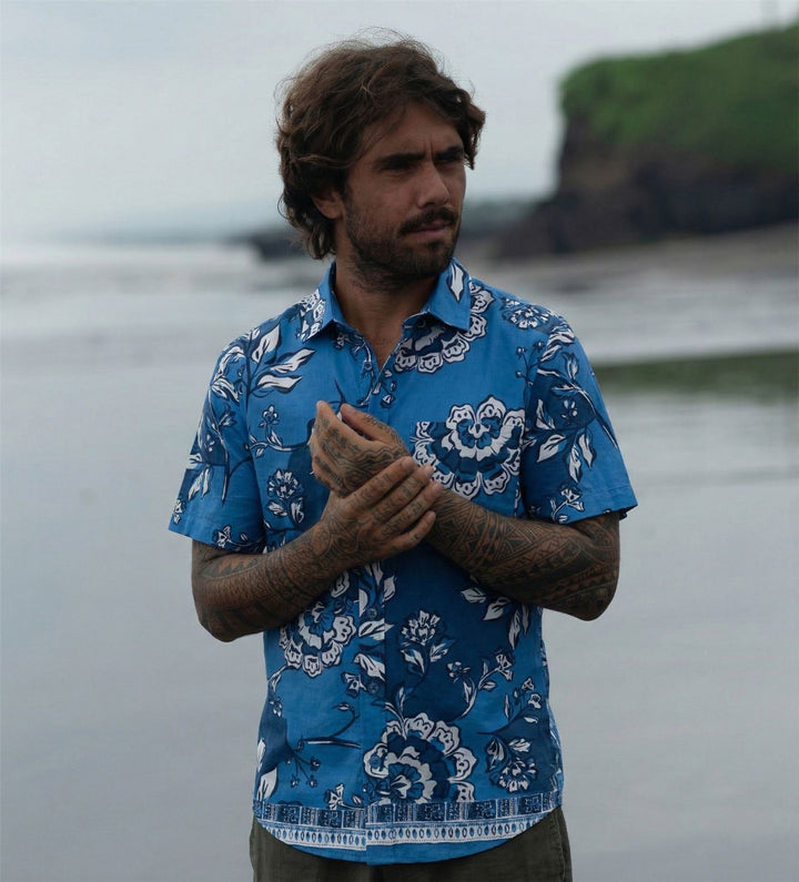 Regular Fit Short Sleeve Shirt - Big Blue