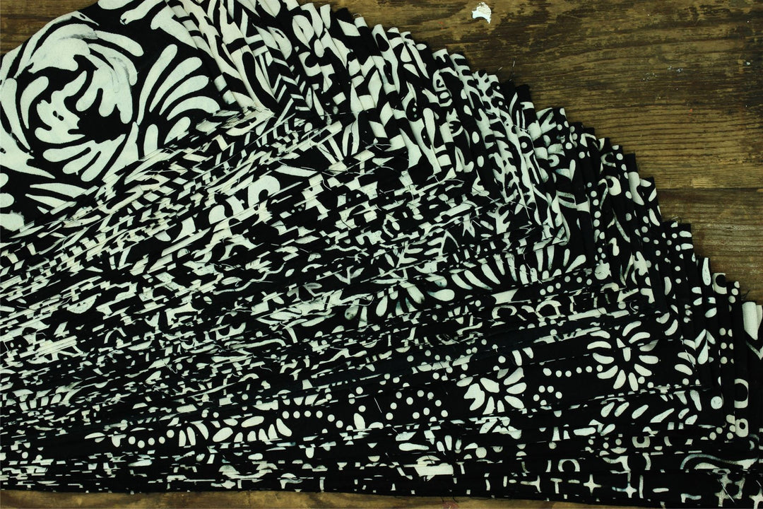 Jelly Roll - 40 Strips of 2.5" x 37" Cotton Batik