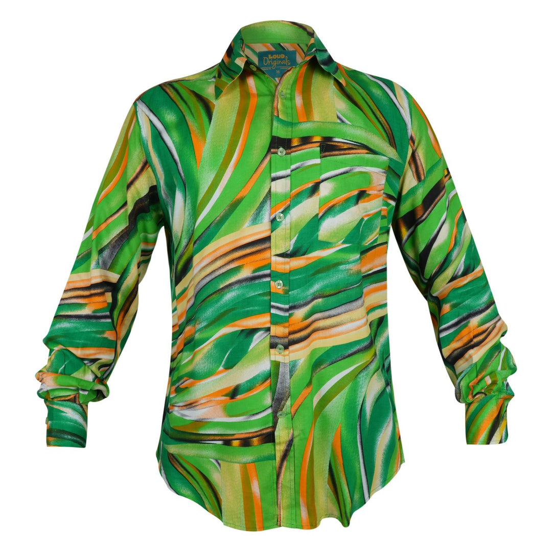 Regular Fit Long Sleeve Shirt - Emeral Wave