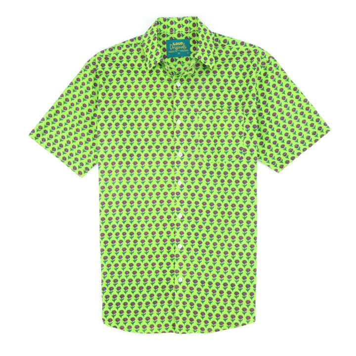 Regular Fit Short Sleeve Shirt - Neon Bloom