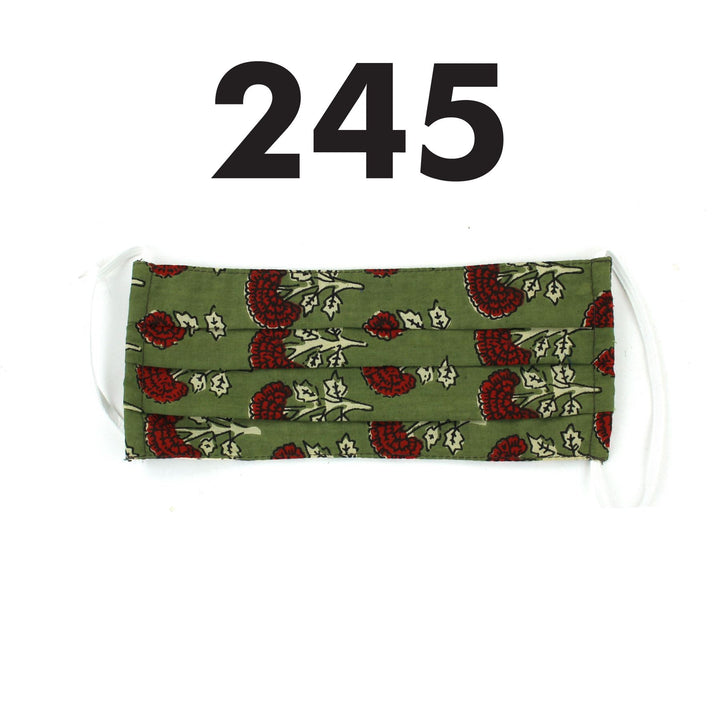100% Cotton Handmade Pleated Face-Mask