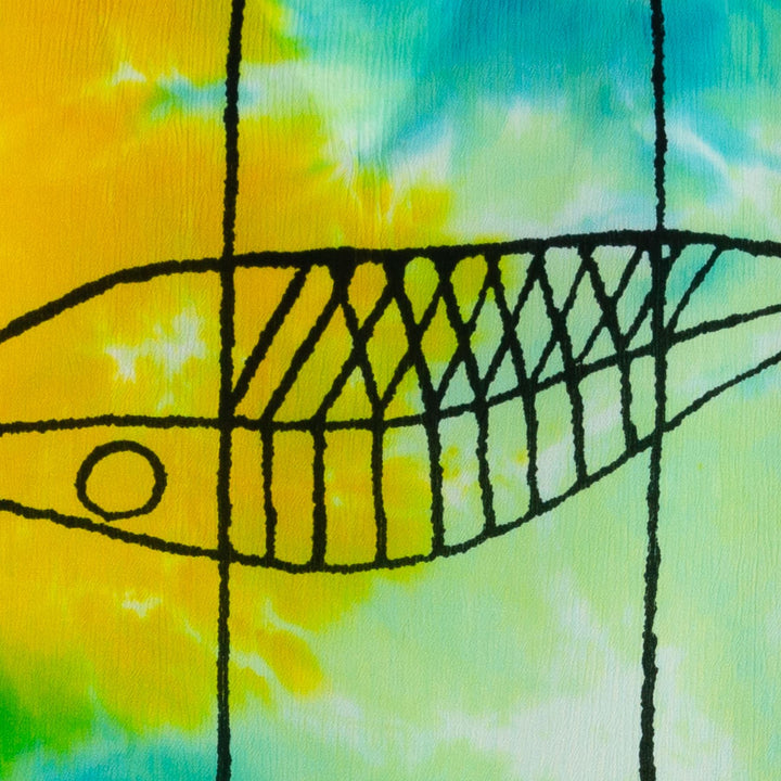 Box Top - Turquoise Wash Fish