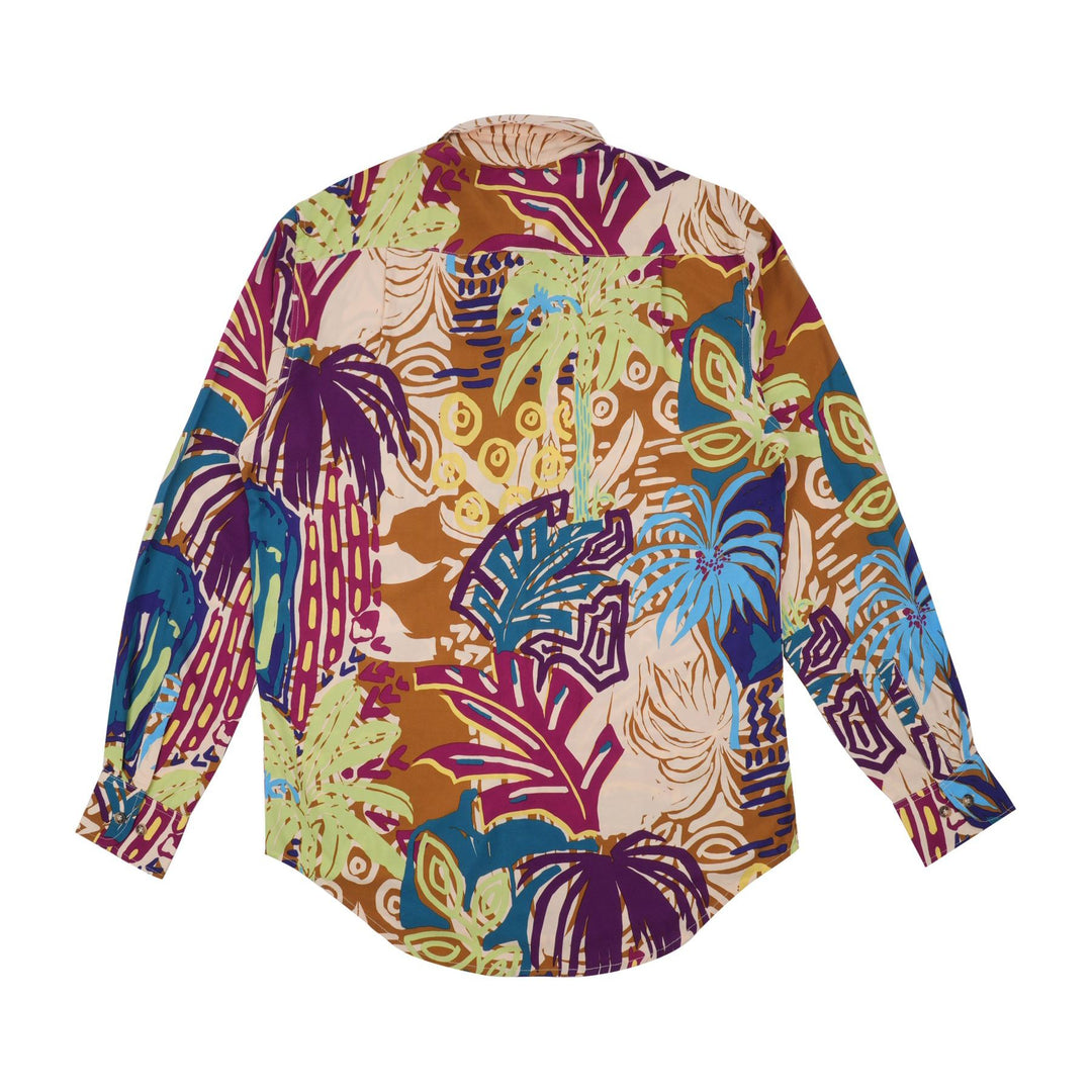 Regular Fit Long Sleeve Shirt - Electric Rainforest