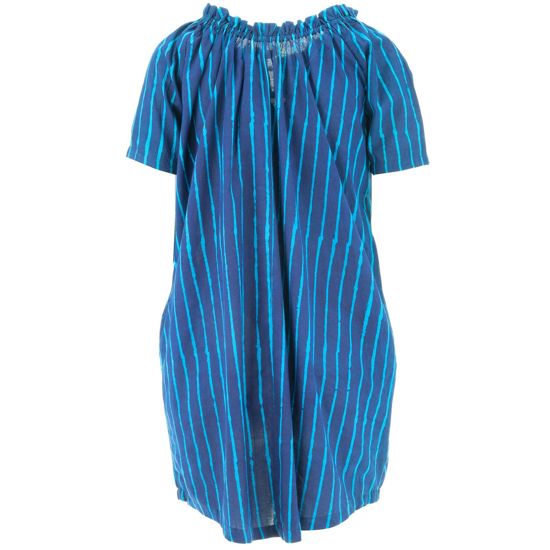 Tie Front Summer Dress - Ocean Stripe