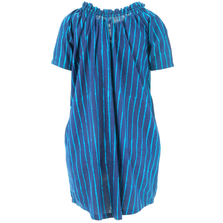 Tie Front Summer Dress - Ocean Stripe
