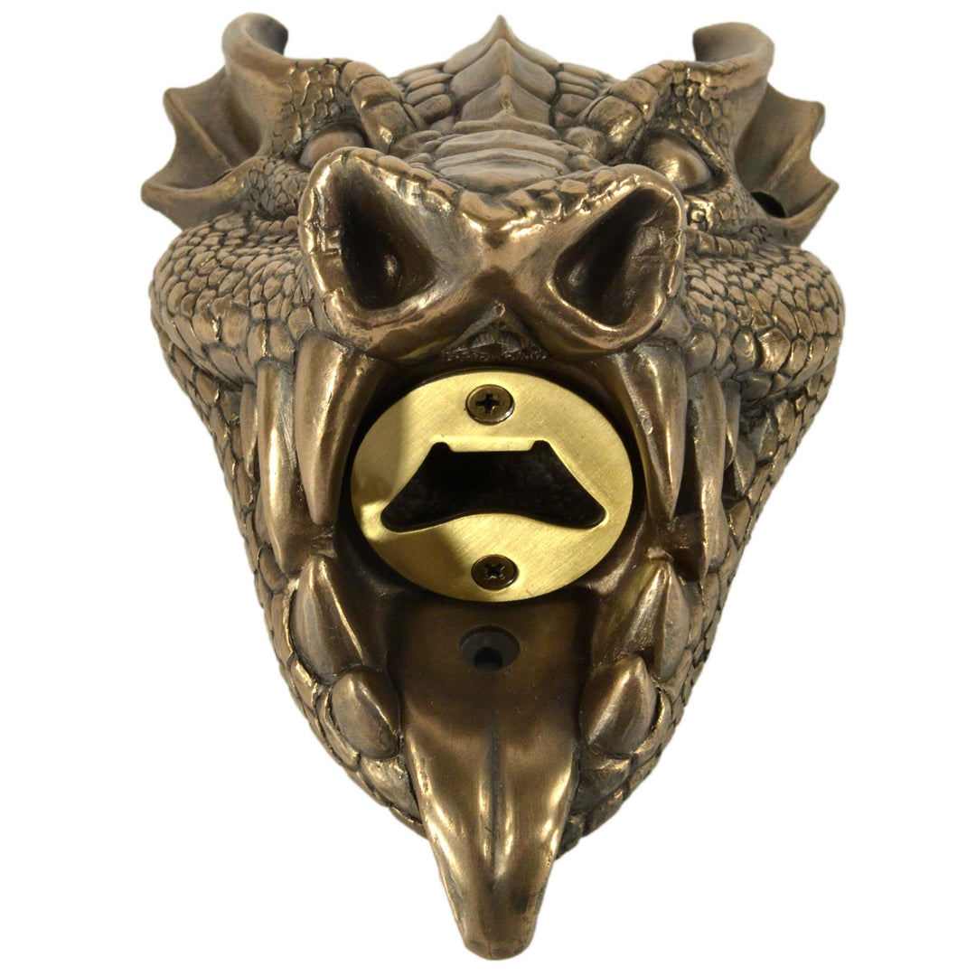 Wall Mounted Character Bottle Opener - Dragon (Bronze)