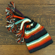 Hand Knitted Beanie Fountain Tassel Hat - Stripe Anu