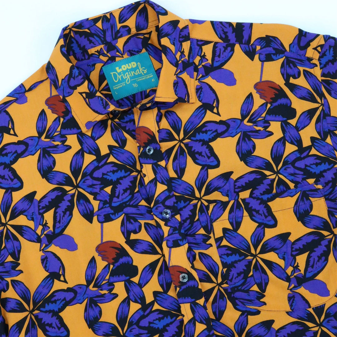 Regular Fit Short Sleeve Shirt - Vibrant Frond
