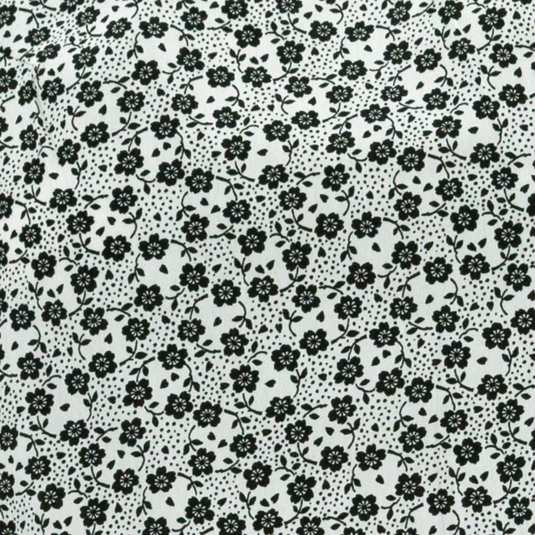 Stretch Waister Dress - Black Daisy