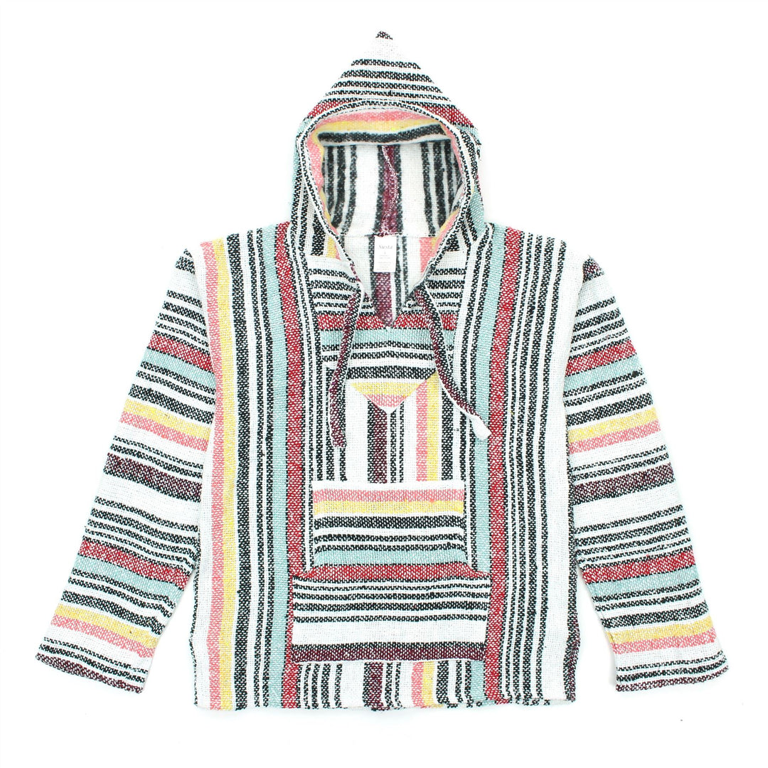 Mexican Baja Jerga Hoody - Sugar Stripe