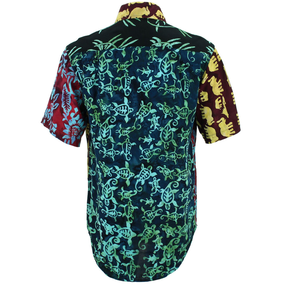 Regular Fit Short Sleeve Shirt - Random Mixed Panel - Bali Batik