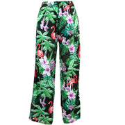 Loose Summer Trousers - Tropical Flamingo