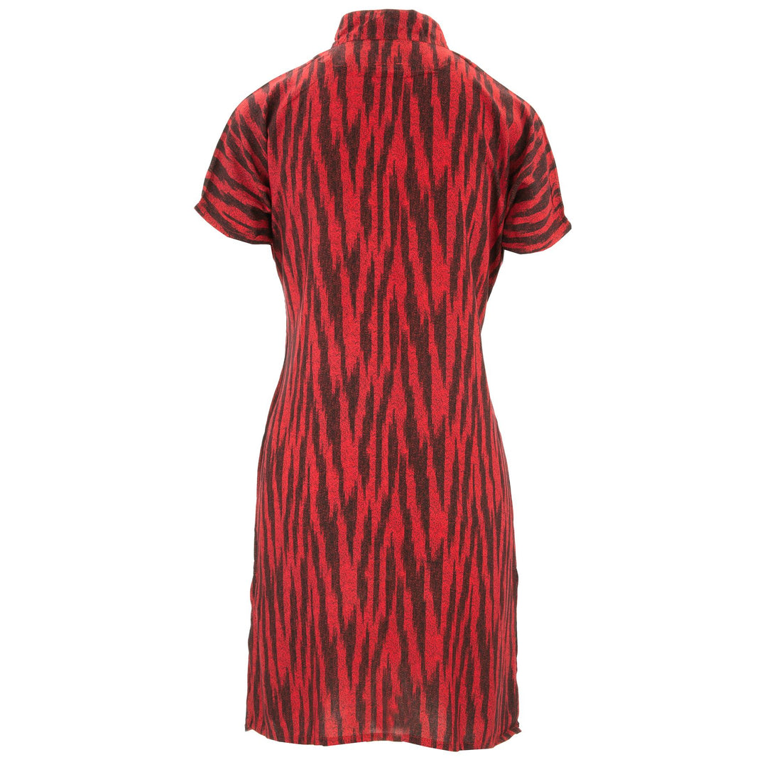 Mandarin Mini Dress - Red Zebra