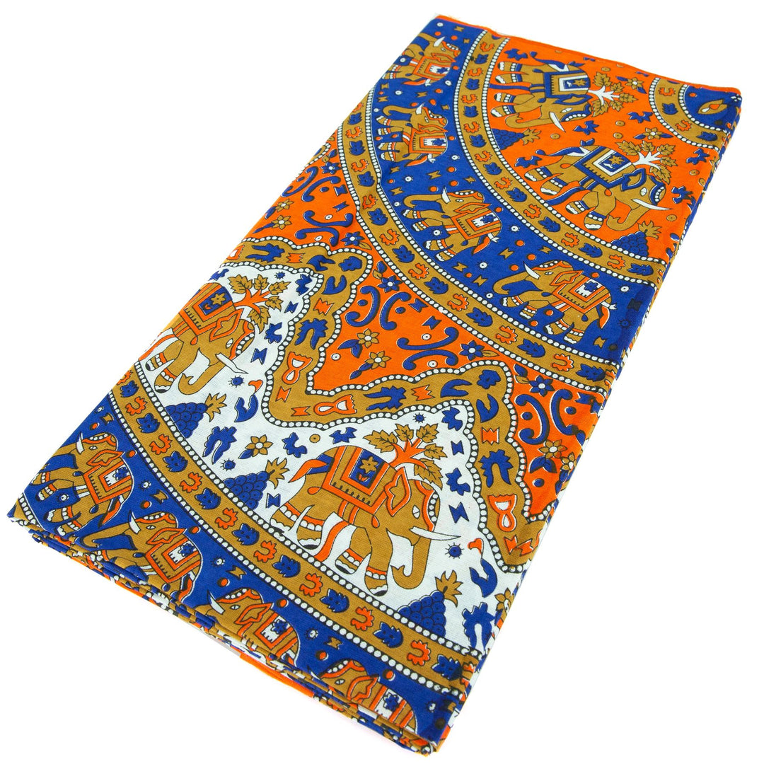 Block Printed Mandala Wall Hanging - Tiger Orange