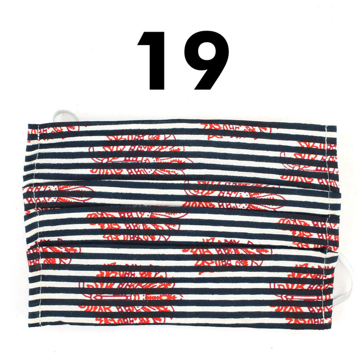 100% Cotton Handmade Pleated Face-Mask