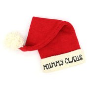 Hand Knitted Wool Christmas Beanie Hat - Mummy Claus