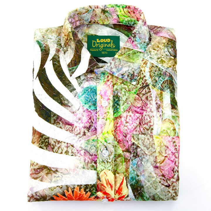 Regular Fit Long Sleeve Shirt - Floral Zebra