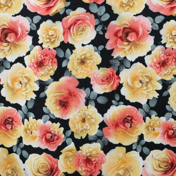 Regular Fit Short Sleeve Shirt - Blooming - Black