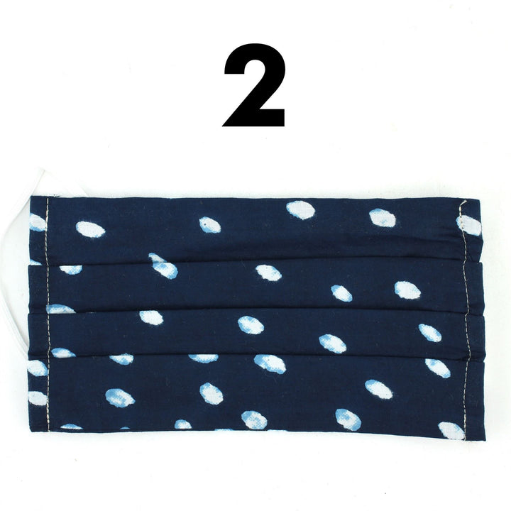 100% Cotton Handmade Pleated Face-Mask